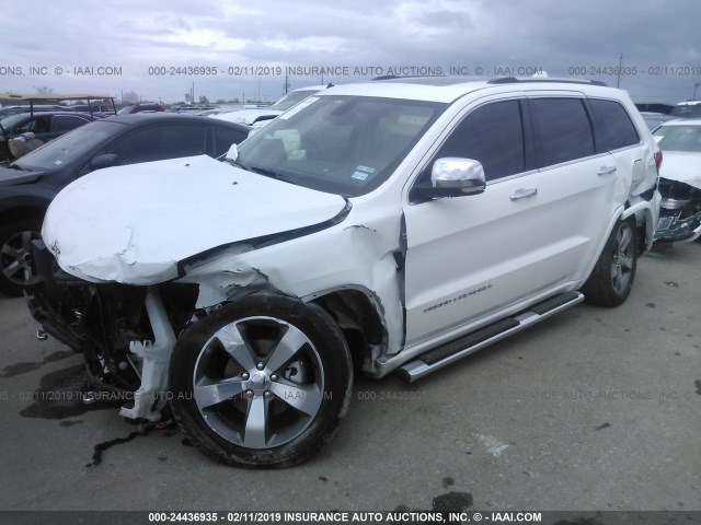 1C4RJECGXFC686355 - 2015 JEEP GRAND CHEROKEE OVERLAND WHITE photo 2