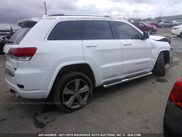 1C4RJECGXFC686355 - 2015 JEEP GRAND CHEROKEE OVERLAND WHITE photo 4