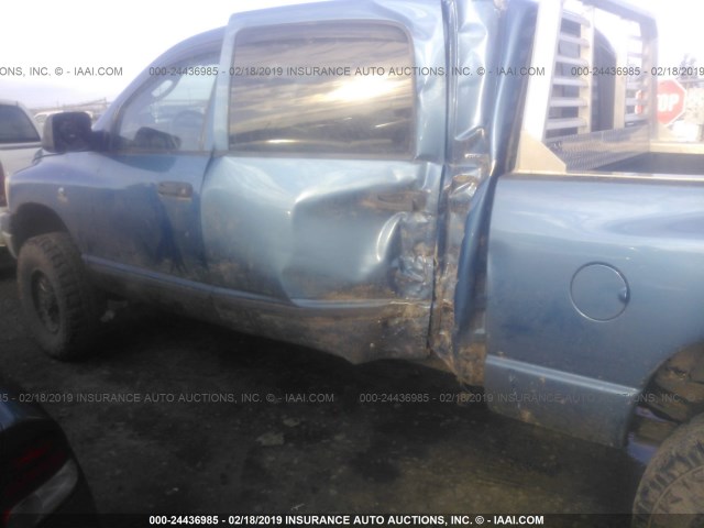 3D7LX39C16G156193 - 2006 DODGE RAM 3500 BLUE photo 6