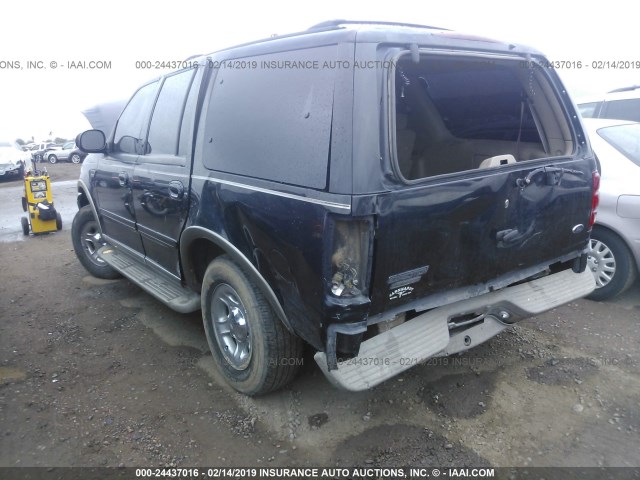 1FMPU18LXYLC29346 - 2000 FORD EXPEDITION EDDIE BAUER BLACK photo 3