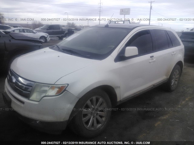 2FMDK48C48BB47638 - 2008 FORD EDGE SEL WHITE photo 2