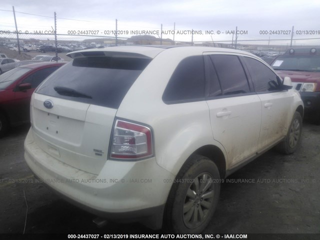 2FMDK48C48BB47638 - 2008 FORD EDGE SEL WHITE photo 4