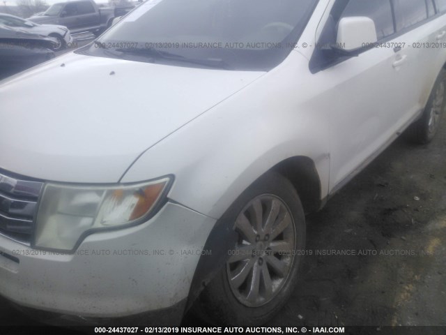 2FMDK48C48BB47638 - 2008 FORD EDGE SEL WHITE photo 6