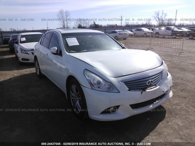 JN1DV6AP9CM700553 - 2012 INFINITI G25 JOURNEY WHITE photo 1