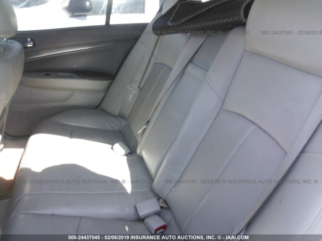 JN1DV6AP9CM700553 - 2012 INFINITI G25 JOURNEY WHITE photo 8