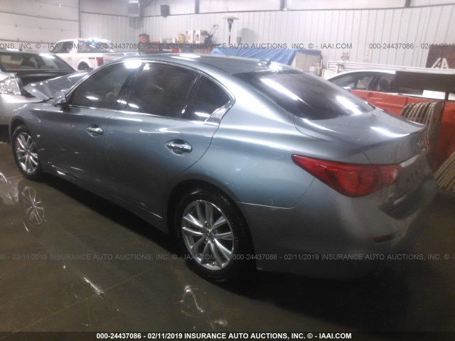 JN1BV7AR5FM402505 - 2015 INFINITI Q50 PREMIUM/SPORT BLUE photo 3