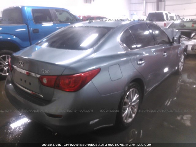 JN1BV7AR5FM402505 - 2015 INFINITI Q50 PREMIUM/SPORT BLUE photo 4