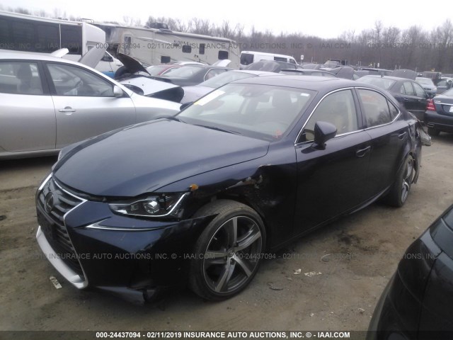 JTHCM1D2XH5022331 - 2017 LEXUS IS 300 Dark Blue photo 2