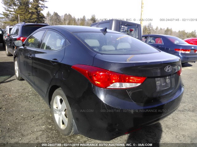 KMHDH4AE4DU923314 - 2013 HYUNDAI ELANTRA GLS/LIMITED BLACK photo 3