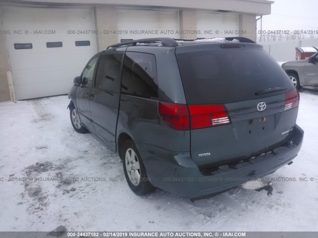 5TDZA23C35S223157 - 2005 TOYOTA SIENNA CE/LE GREEN photo 3