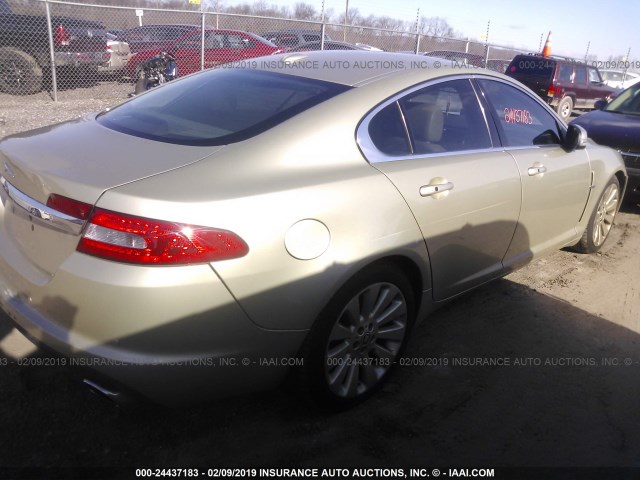 SAJWA06B29HR09423 - 2009 JAGUAR XF PREMIUM LUXURY GOLD photo 4