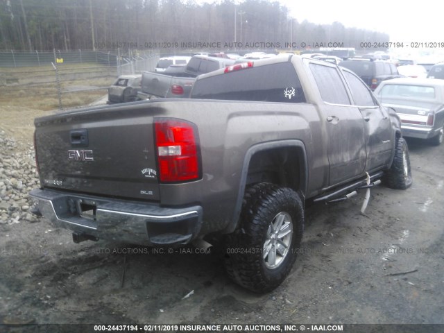 3GTU2UEC4EG494145 - 2014 GMC SIERRA K1500 SLE BROWN photo 4