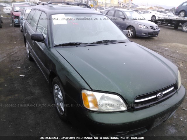 4S3BH6350Y7310289 - 2000 SUBARU LEGACY L GREEN photo 1