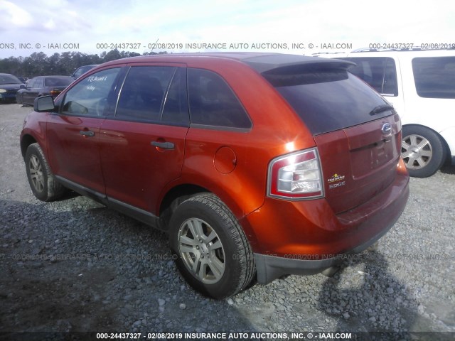 2FMDK46C17BA53153 - 2007 FORD EDGE SE ORANGE photo 3