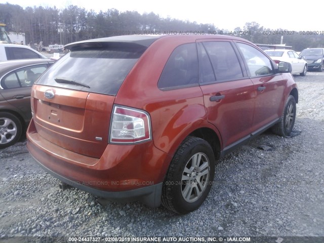 2FMDK46C17BA53153 - 2007 FORD EDGE SE ORANGE photo 4