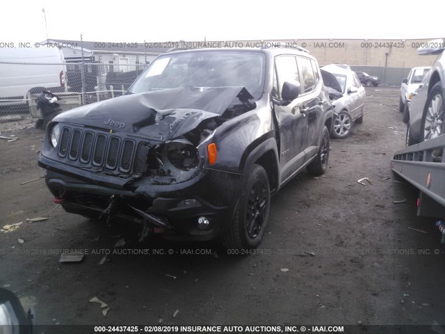 ZACCJBCB7HPF88505 - 2017 JEEP RENEGADE TRAILHAWK BLACK photo 2