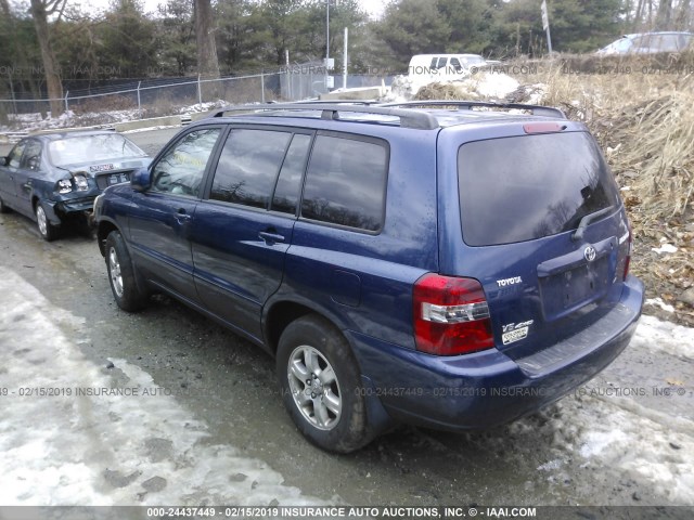 JTEEP21A560155538 - 2006 TOYOTA HIGHLANDER LIMITED BLUE photo 3