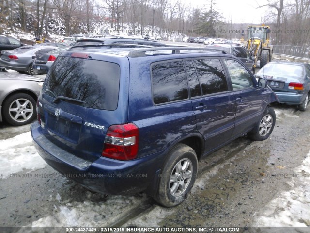 JTEEP21A560155538 - 2006 TOYOTA HIGHLANDER LIMITED BLUE photo 4