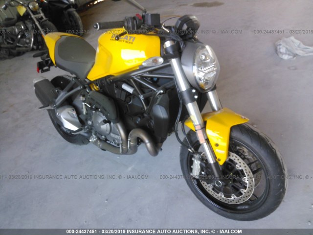 ZDMMACLS0JB002239 - 2018 DUCATI MONSTER 821 YELLOW photo 1