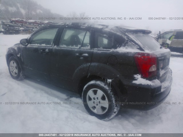 1B3HB28B68D720357 - 2008 DODGE CALIBER BLACK photo 3