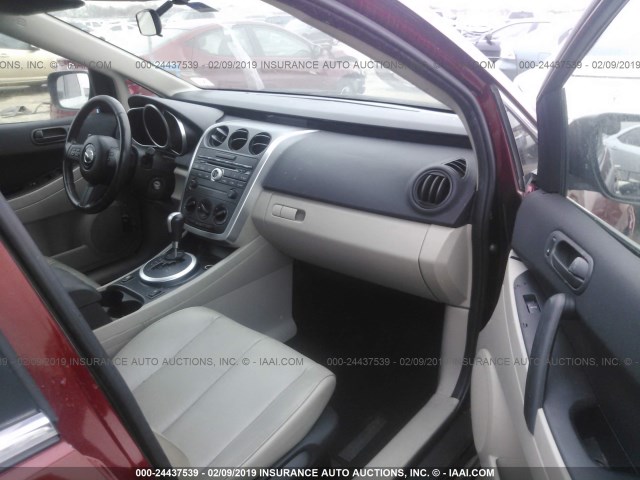 JM3ER29L270104771 - 2007 MAZDA CX-7 BURGUNDY photo 5