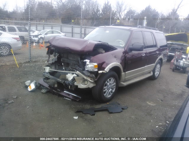 1FMJU1J5XAEA99662 - 2010 FORD EXPEDITION EDDIE BAUER MAROON photo 2