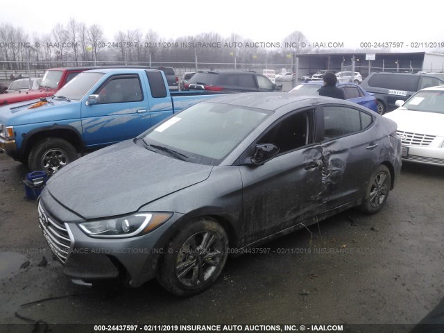 5NPD84LF7JH379830 - 2018 HYUNDAI ELANTRA SEL/VALUE/LIMITED GRAY photo 2