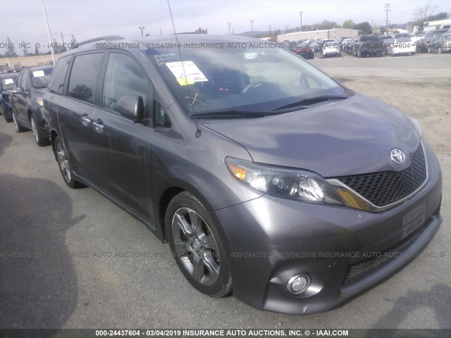 5TDXK3DC0DS297837 - 2013 TOYOTA SIENNA SPORT GRAY photo 1