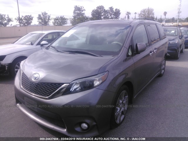 5TDXK3DC0DS297837 - 2013 TOYOTA SIENNA SPORT GRAY photo 2