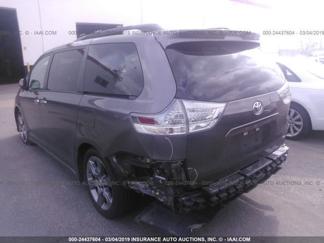 5TDXK3DC0DS297837 - 2013 TOYOTA SIENNA SPORT GRAY photo 3