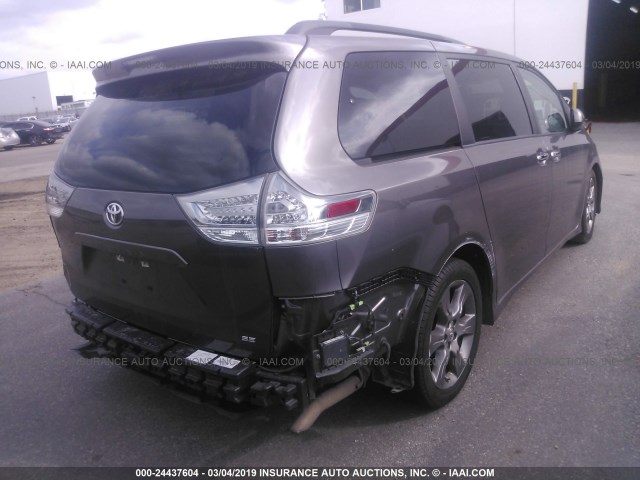 5TDXK3DC0DS297837 - 2013 TOYOTA SIENNA SPORT GRAY photo 4