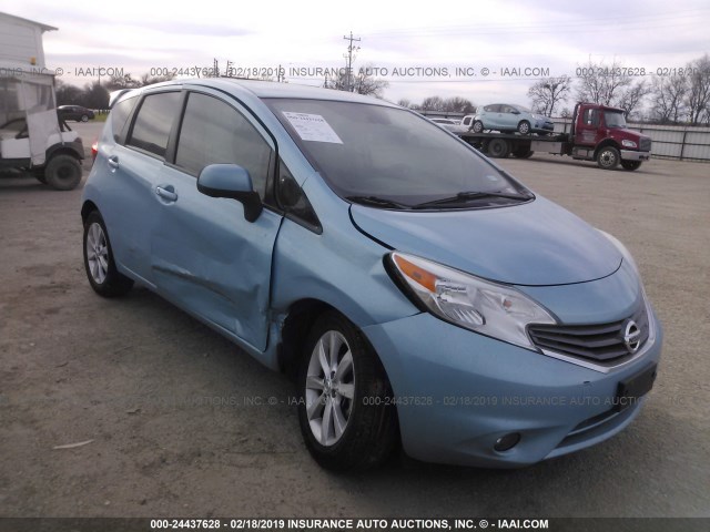 3N1CE2CP3EL435496 - 2014 NISSAN VERSA NOTE S/S PLUS/SV/SL BLUE photo 1