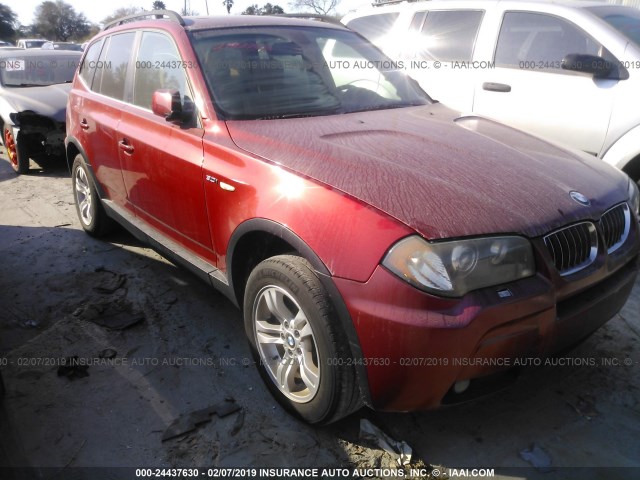 WBXPA93496WG76134 - 2006 BMW X3 3.0I RED photo 1