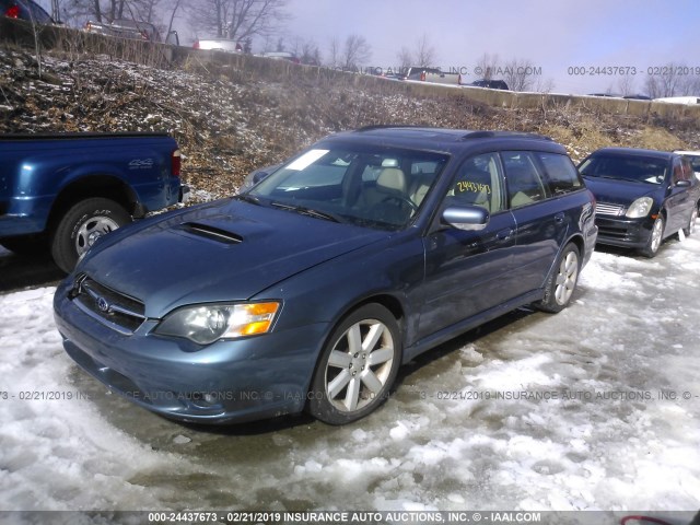 4S3BP676854315307 - 2005 SUBARU LEGACY GT LIMITED BLUE photo 2