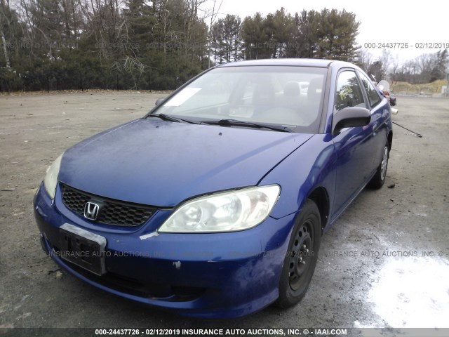 1HGEM22194L008793 - 2004 HONDA CIVIC DX VP ლურჯი ფოტო 2