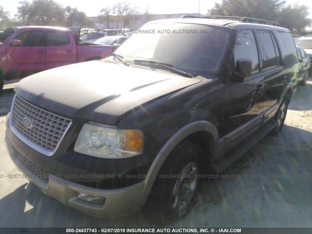 1FMPU17536LA99975 - 2006 FORD EXPEDITION EDDIE BAUER BLACK photo 2