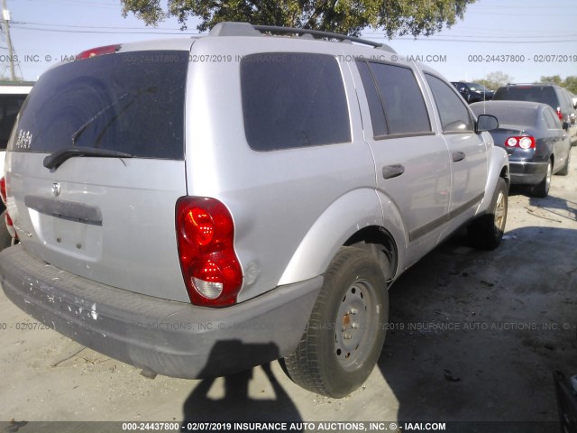 1D4HD38KX6F157042 - 2006 DODGE DURANGO SXT GRAY photo 4