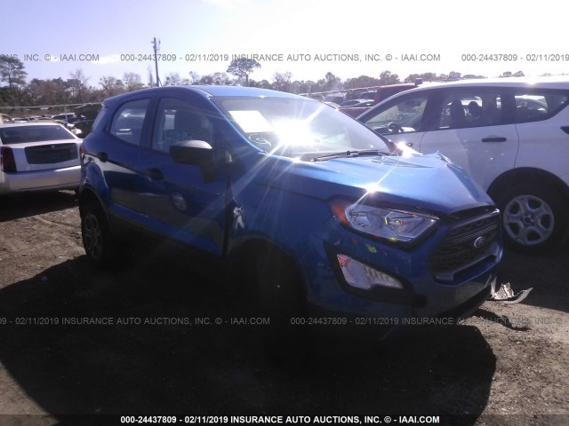 MAJ3P1RE9JC188665 - 2018 FORD ECOSPORT S BLUE photo 1