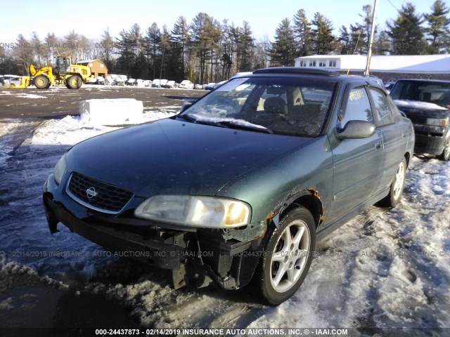 3N1BB51D71L119821 - 2001 NISSAN SENTRA SE GREEN photo 2