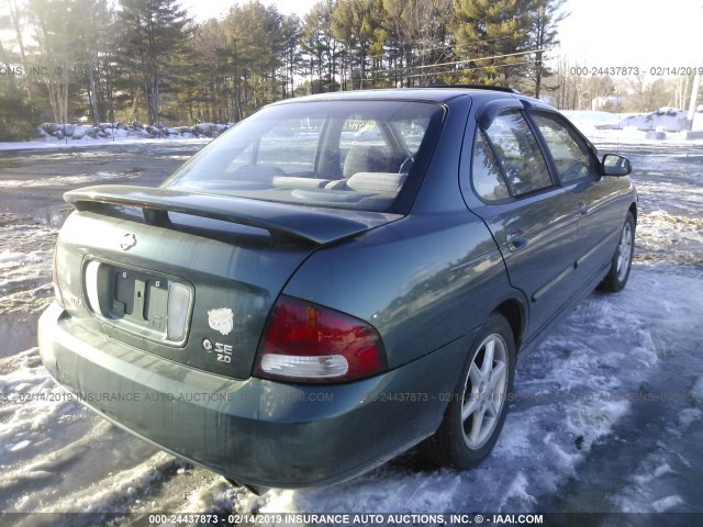 3N1BB51D71L119821 - 2001 NISSAN SENTRA SE GREEN photo 4