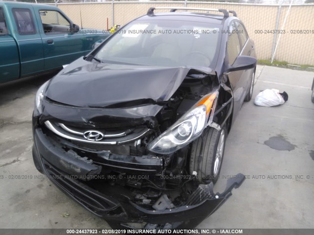 KMHD35LEXDU078017 - 2013 HYUNDAI ELANTRA GT BLACK photo 2