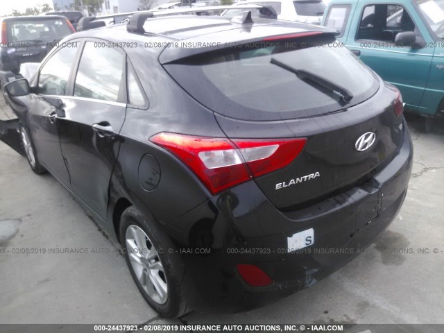 KMHD35LEXDU078017 - 2013 HYUNDAI ELANTRA GT BLACK photo 3