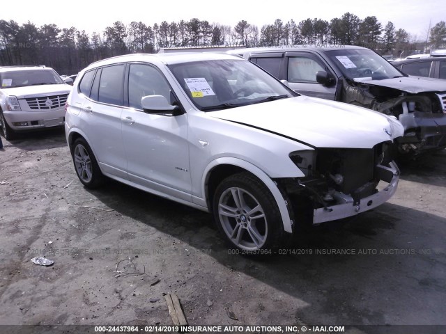 5UXWX7C51E0E75316 - 2014 BMW X3 XDRIVE35I WHITE photo 1