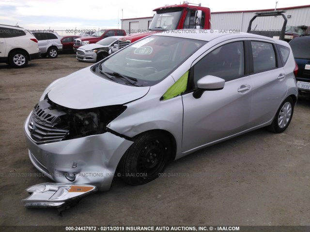 3N1CE2CP7GL376519 - 2016 NISSAN VERSA NOTE S/S PLUS/SV/SL/SR SILVER photo 2