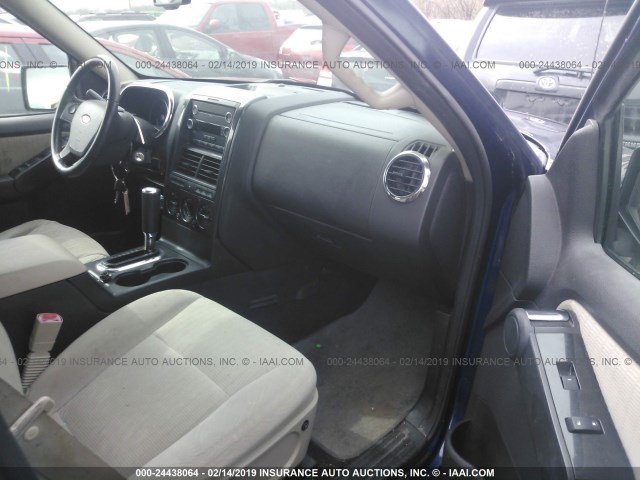 1FMEU73E88UA36674 - 2008 FORD EXPLORER XLT BLUE photo 5