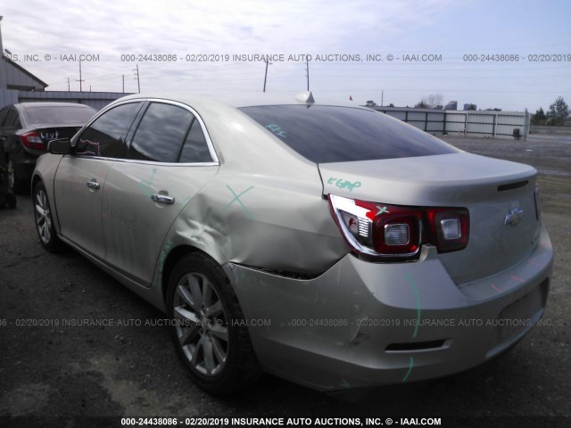 1G11H5SA4DF252118 - 2013 CHEVROLET MALIBU LTZ GOLD photo 3