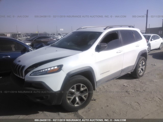 1C4PJMBS1EW189456 - 2014 JEEP CHEROKEE TRAILHAWK 白色 照片 2