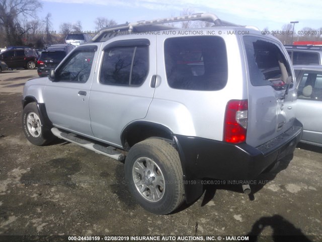 5N1ED28Y6YC561826 - 2000 NISSAN XTERRA XE/SE SILVER photo 3