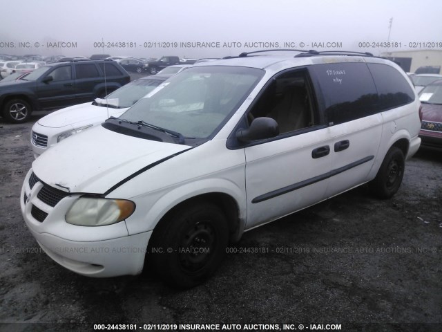 1D4GP24313B117933 - 2003 DODGE GRAND CARAVAN SE WHITE photo 2