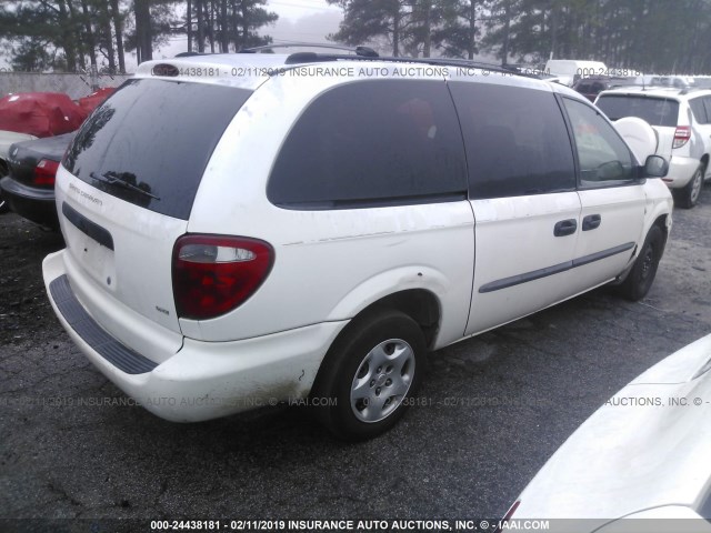 1D4GP24313B117933 - 2003 DODGE GRAND CARAVAN SE WHITE photo 4